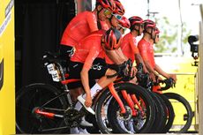 Ineos Grenadiers on the Tour de France presentation podium