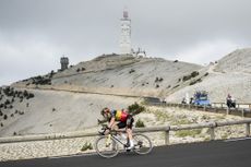 Wout van Aert of Jumbo-Visma descends from Mont Ventoux